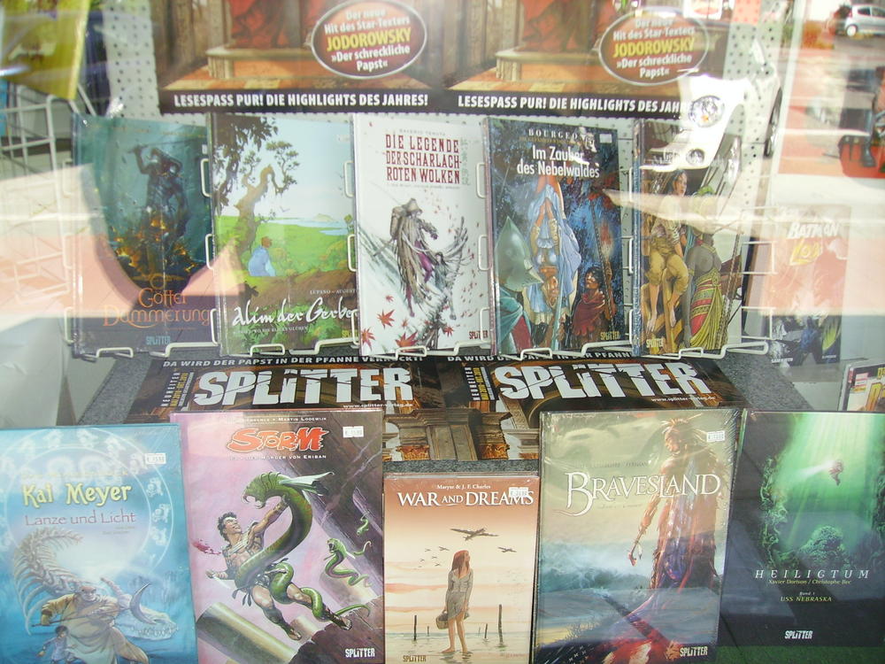 Schaufenster, mein Comicdealer - mit Splitter Alben, Poster